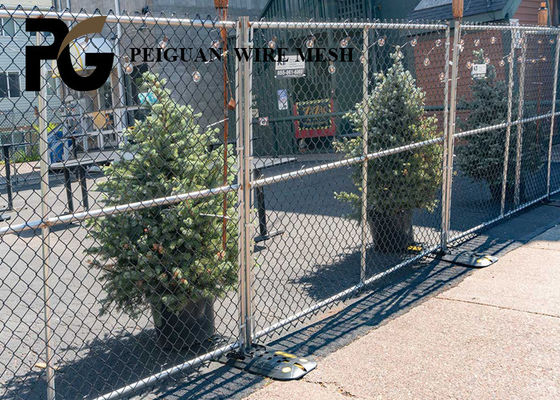 Decorative Chain Link Temporary Fence Panels For Architectural Worksite