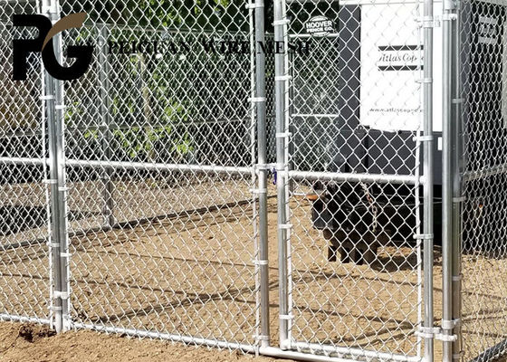 Farm 5ft Black Chain Link Fence , White Vinyl Coated Chain Link Fence