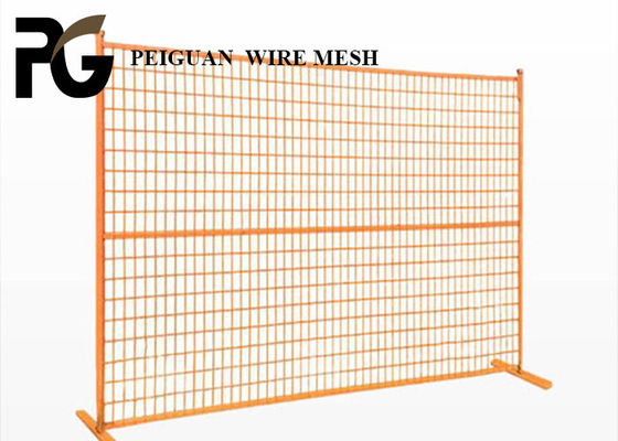 Orange Canada Temporary Fence Powder Coated For Yard
