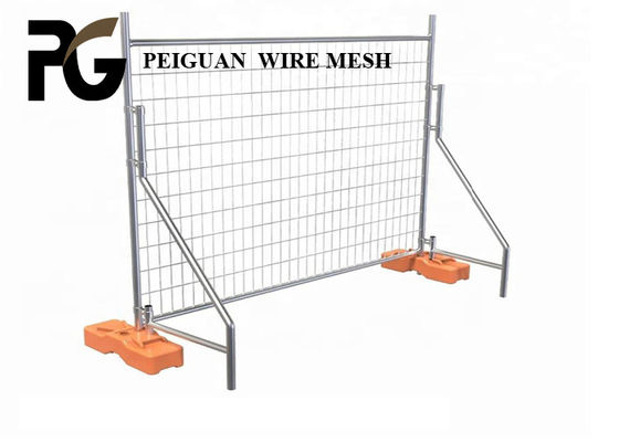 2m Temporary Construction Fence , Round Post Portable Fencing Panels