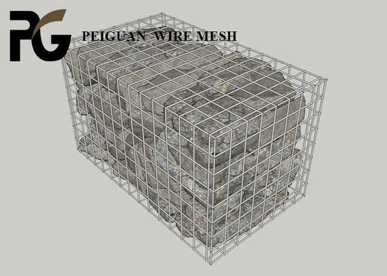 Corrosion Resistant Welded Gabion Box , 3mm Gabion Wire Mesh Boxes