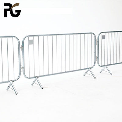 Metal Traffic 900mm Height Crowd Control Barrier Bridge Feet