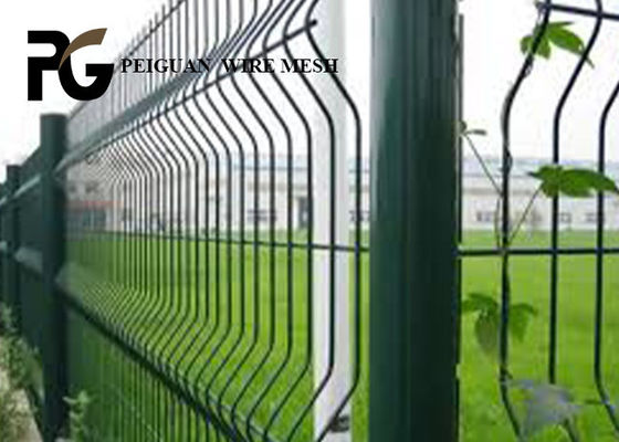 Green 3d Triangle Bending Fence Curved Welded Wire Mesh Panel For Garden