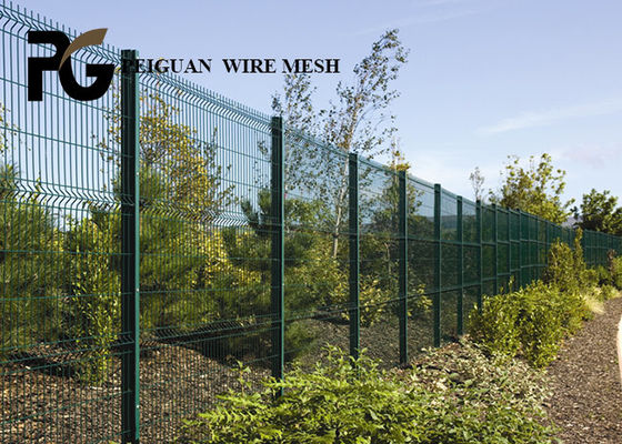 Commercial Playgrounds Green V Mesh Wire Fencing Vinyl Coated