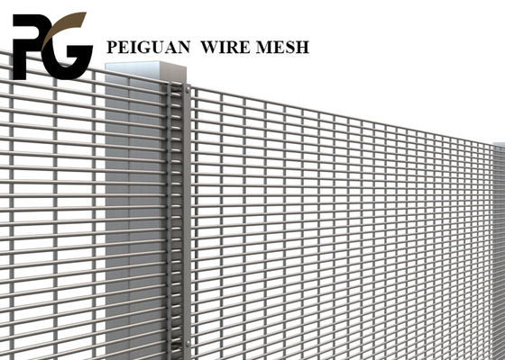 Powder Coated Anti Climb Security Fencing , Airport Anti Climb Mesh Panels