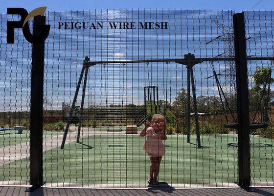 Powder Coated Anti Climb Security Fencing , Airport Anti Climb Mesh Panels