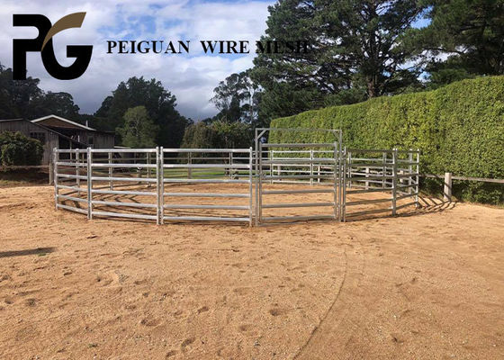 Hot Dipped Galvanized Cattle Yard Panel , Farm Metal Horse Fence Panels