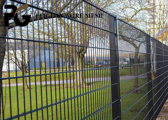 Courtyard Twin Wire Mesh Fence , Green Twin Wire Mesh Fencing
