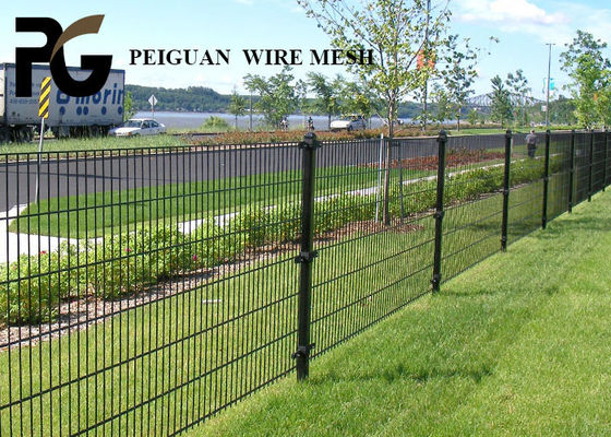 Courtyard Twin Wire Mesh Fence , Green Twin Wire Mesh Fencing