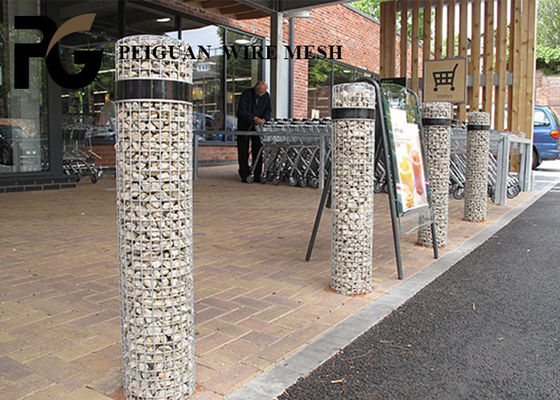PVC Coated Gabion Box Wire , 3mm Gabion Wire Mesh Panels