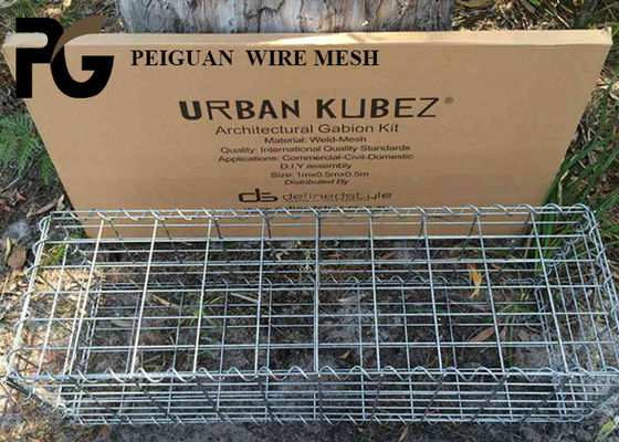 50x50mm Welded Mesh Gabion , 6mm Wire Mesh Gabion Basket