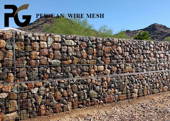Corrosion Resistant Welded Gabion Box , 3mm Gabion Wire Mesh Boxes