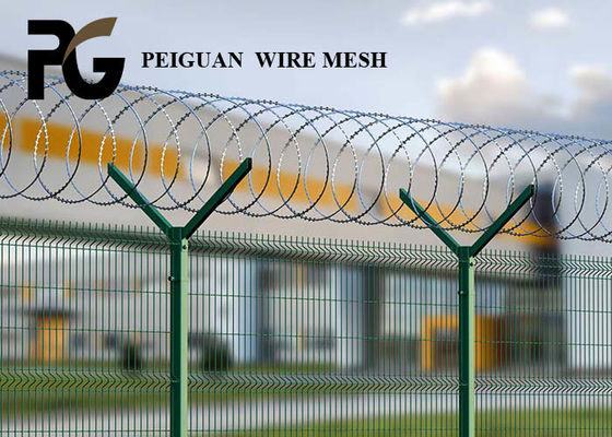 2m Powder Coated Security Fencing , Boundary Wall 358 Security Fencing