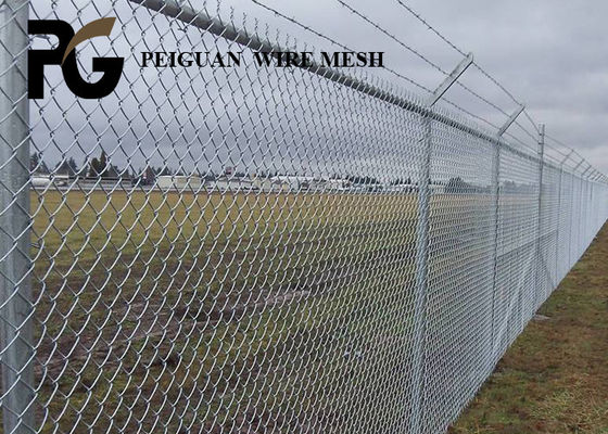 Decorative Airport Security Metal Fencing With Razor Barbed Wire