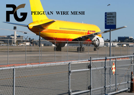 2m Airport Security Fencing , Dark Green Airport Perimeter Fencing