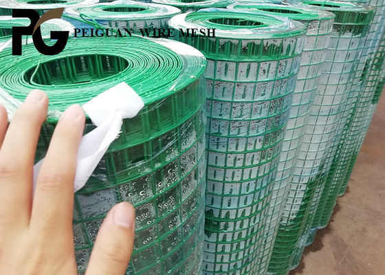 Green 12mm PVC Coated Wire Mesh Panels For Bird Cages