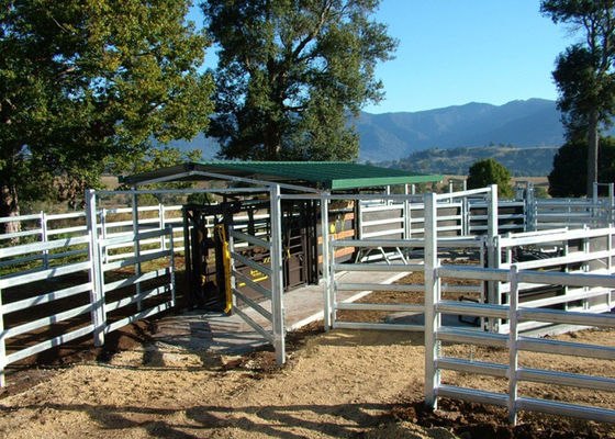 Hot Dipped Galvanized Cattle Yard Panel , Farm Metal Horse Fence Panels