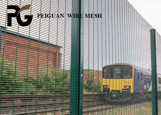 Galvanized Steel Security Metal Fencing ，Black Welded Mesh Security Fencing