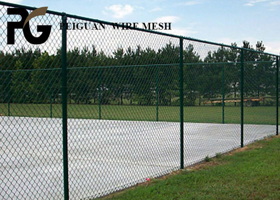 Corrosion Resistant Metal Chain Link Fence Galvanized With Angle Post