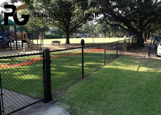 Pvc Coated Wire Mesh Black 1m Metal Chain Link Fence 60*60mm