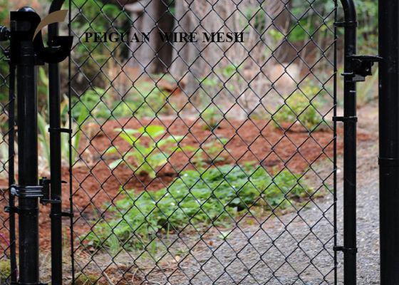 Pvc Coated Wire Mesh Black 1m Metal Chain Link Fence 60*60mm