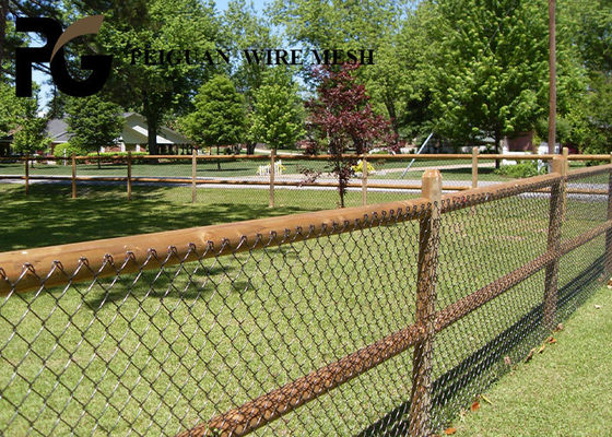 4mm Garden Metal Chain Link Fence Hot Dipped Galvanized