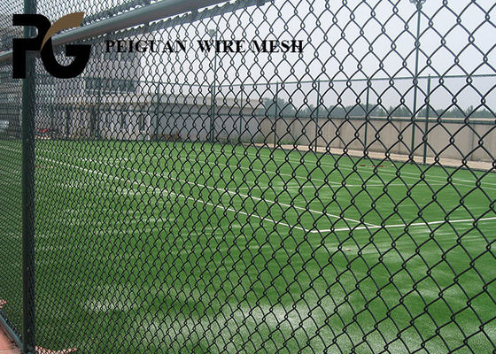 Farm 5ft Black Chain Link Fence , White Vinyl Coated Chain Link Fence