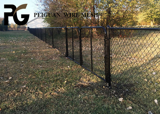 Farm 5ft Black Chain Link Fence , White Vinyl Coated Chain Link Fence