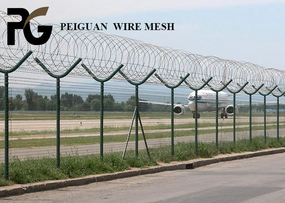 Eco Friendly 1.8m Airport Security Fencing Hot Dipped Galvanized