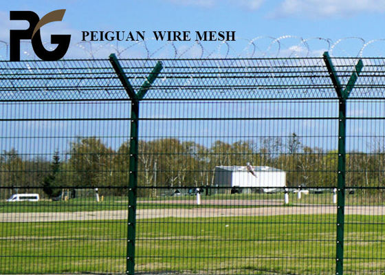 Eco Friendly 1.8m Airport Security Fencing Hot Dipped Galvanized
