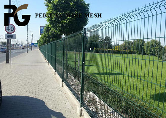 3D Curved Parks Green Mesh Security Fencing Easily Assembled