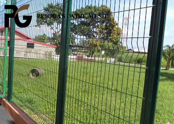 3D Curved Parks Green Mesh Security Fencing Easily Assembled