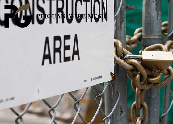 Twisted Wire Construction Site Fencing , 6 Foot Metal Chain Link Fencing