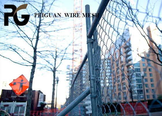 Twisted Wire Construction Site Fencing , 6 Foot Metal Chain Link Fencing