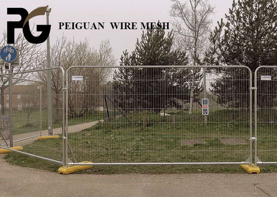 High Security Construction Site Fencing , Grey Powder Coated Chain Link Fence
