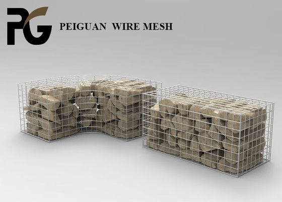 PVC Coated Gabion Box Wire , 3mm Gabion Wire Mesh Panels