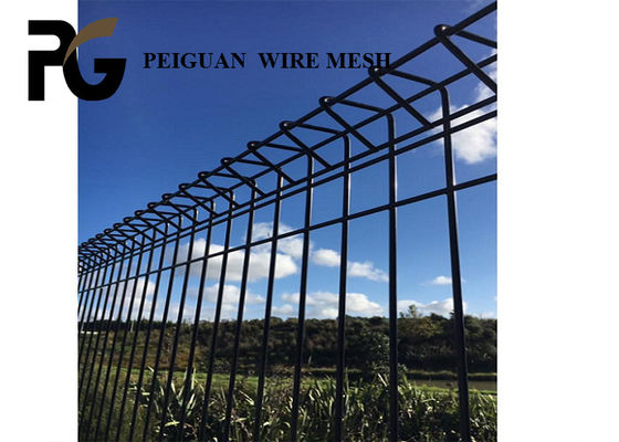 Garden Roll Top Mesh Fence Panels Welded Steel Triangle Bending