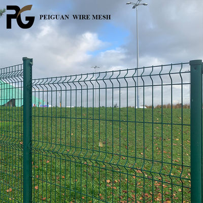 Outdoor Garden 6mm 3d Security Fence Peach Post 3d Triangle Mesh Fence