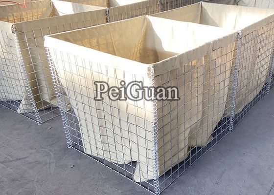 मिल 3 हॉट डिप्ड जस्ती 1.0x1.0x10m हेस्को बैस्टियन बैरियर